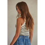 By Together - Talk About It Tank - Cream Black