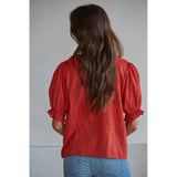 By Together - Tempe Ruffle Top - Cherry Tomato