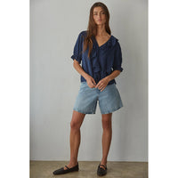 By Together - Tempe Ruffle Top - Navy