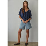 By Together - Tempe Ruffle Top - Navy