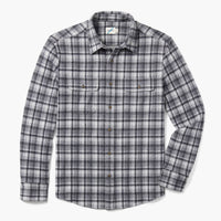 Fair Harbor - Dunewood Ultra-Stretch Flannel - Charcoal Plaid