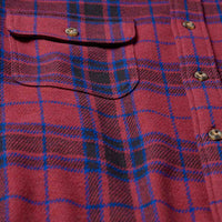 Fair Harbor - Dunewood Ultra-Stretch Flannel - Cobalt Wine Plaid