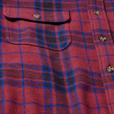 Fair Harbor - Dunewood Ultra-Stretch Flannel - Cobalt Wine Plaid