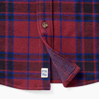 Fair Harbor - Dunewood Ultra-Stretch Flannel - Cobalt Wine Plaid
