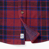 Fair Harbor - Dunewood Ultra-Stretch Flannel - Cobalt Wine Plaid
