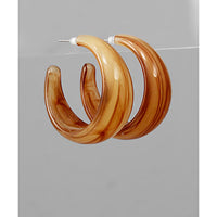 Acrylic Gradual Hoops - Brown