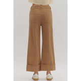 Entro - Ankle Pants With Wide Cuff - Camel