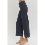 Entro - Ankle pants with wide cuff - Navy