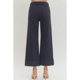 Entro - Ankle pants with wide cuff - Navy