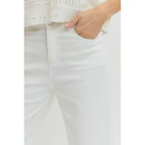 Entro - Ankle pants with wide cuff - Off white