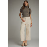 Entro - Solid Wide Leg Pants - Ecru