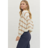 Entro - Striped Sweater - Cream
