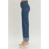 Entro - Wide Leg Jeans w Cuff - Denim