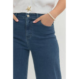 Entro - Wide Leg Jeans w Cuff - Denim