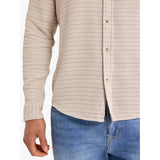 Fair Harbor - Oasis Long Sleeve Button Up - Beachwood Waffle Stripe