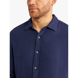 Fair Harbor - Oasis Long Sleeve Button Up - Navy Waffle