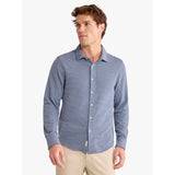 Fair Harbor - Sundown Terry Long Sleeve - Button Up - Maritime Stripe