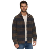 Flag & Anthem - Coaling Vintage Wash Textured Twill Jacket - Navy Brown
