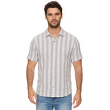Flag & Anthem - Hutchins SS Textured Stripe Shirt - Blue/White