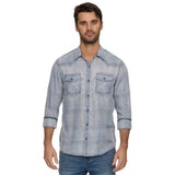 Flag & Anthem - Millbrook LS Vintage Soft Western Shirt - Blue Combo