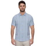 Flag & Anthem - Oceanside SS Linen Blend Shirt - Light Blue