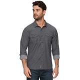 Flag & Anthem - Sacremento LS Stretch Chambray Western Shirt - Grey