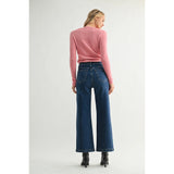 Just Black Denim - Patch Pocket Wide Leg - Dark Denim