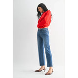 Just Black Denim - Mid Rise Slim Wide Leg - Medium Denim