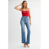 Just Black Denim - Vintage Relaxed Slight Flare - Medium Denim
