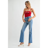 Just Black Denim - Vintage Relaxed Slight Flare - Medium Denim