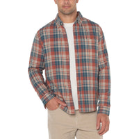 Liverpool - Woven Button Up Shirt - Oat Teal Multi