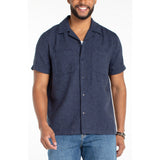 Liverpool - Men's S/S Button Up Camp Shirt - Navy