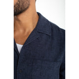 Liverpool - Men's S/S Button Up Camp Shirt - Navy