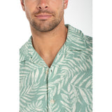 Liverpool - Men's S/S Buttom Up Camp Shirt - Sage Green Multi