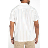 Liverpool - Men's S/S Button Up Camp Shirt - Ivory/Aqua/Stripe