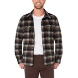 Liverpool - Men's Shirt Jacket - Putty Brown Black Multi