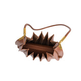 Melie Bianco - Carrie Pleated Vegan Leather Shoulder Bag - Saddle