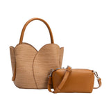 Melie Bianco - Tulip Recycled Top Handle - Raffia Embossed