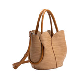 Melie Bianco - Tulip Recycled Top Handle - Raffia Embossed