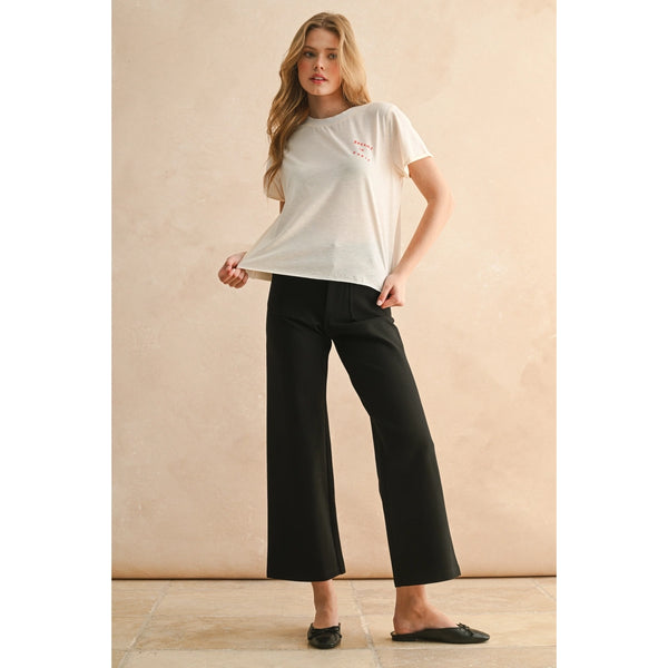 Miou Muse - 2 Pockets Ponte Pants - Black