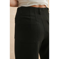 Miou Muse - 2 Pockets Ponte Pants - Black