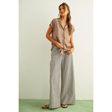 Miou Muse - Button Down Cap Shirt - Rose