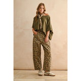 Miou Muse - Bye and Wash Oversized Shirt - Olive