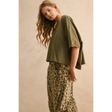 Miou Muse - Bye and Wash Oversized Shirt - Olive