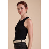 Miou Muse - Classic Ribbed Tank - Black