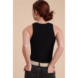 Miou Muse - Classic Ribbed Tank - Black