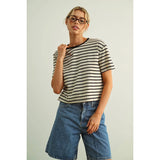 Miou Muse - Essential Stripe Ringer Tee - Black
