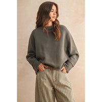 Miou Muse - Long Sleeve Sweater - Olive