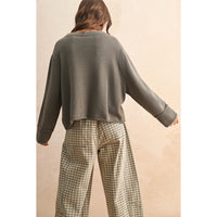 Miou Muse - Long Sleeve Sweater - Olive
