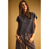 Miou Muse - Suede Crop Top - Grey